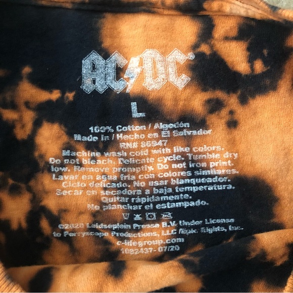 AC⚡️DC Tye Dye Back in Black T-shirt - Picture 4 of 4